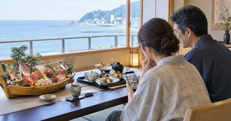 熱海の料理自慢の宿を目的別に選ぶ夫婦