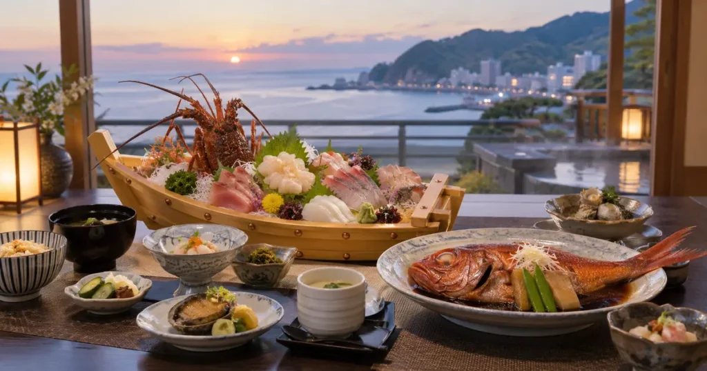 熱海で食べきれない料理がすごい民宿9選の舟盛り比較