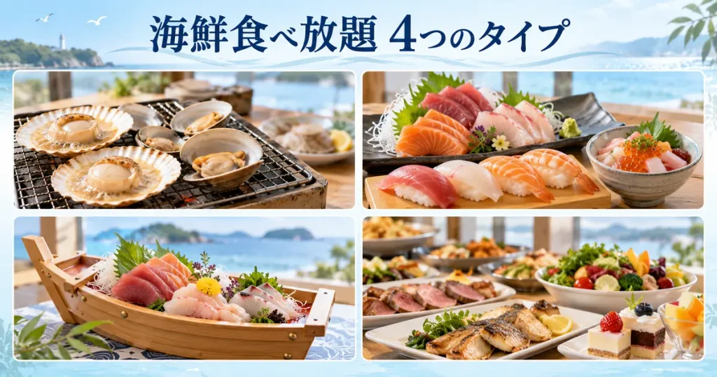 千葉の海鮮食べ放題4つのタイプ