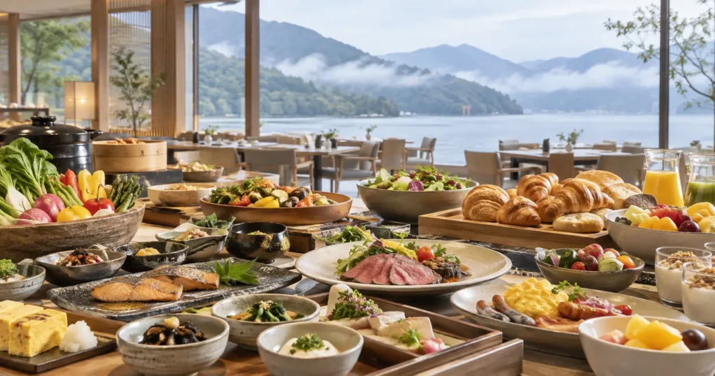 箱根はなをりの夕食・朝食バイキング