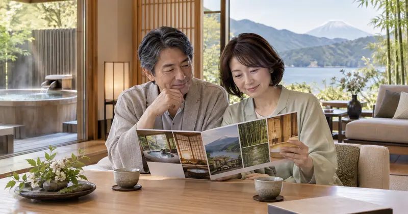 

箱根の高級旅館5軒を比較する夫婦