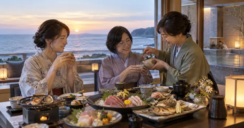茨城女子旅で楽しむ海鮮料理と海が見える温泉