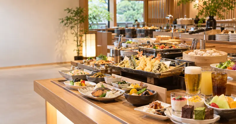 伊豆長岡金城館の夕食バイキングイメージ