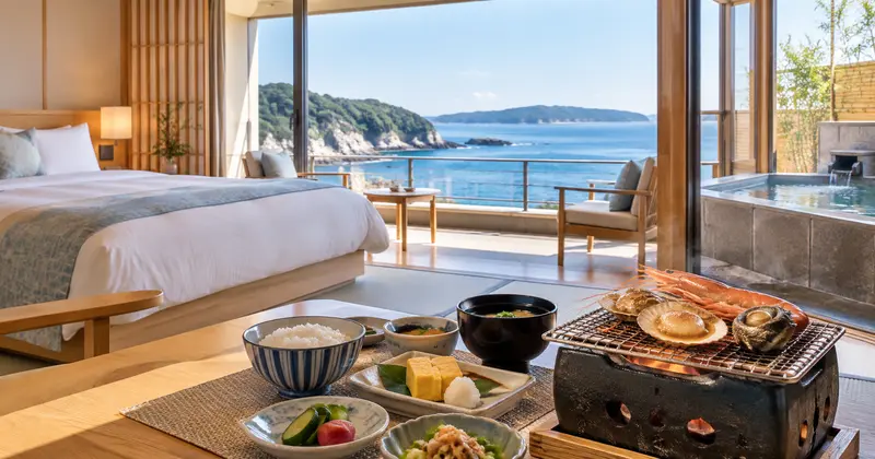 海を望む客室と海鮮料理で比べる南房総のホテル