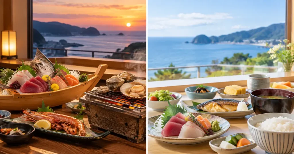 下田聚楽ホテルの朝食・夕食バイキングの違い