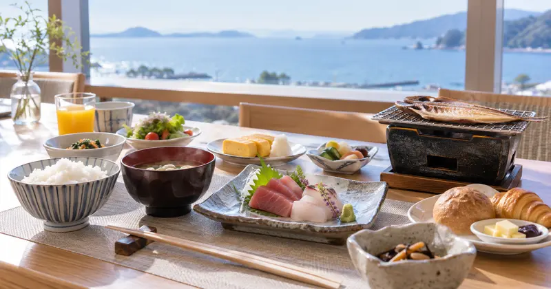 下田聚楽ホテルの朝食バイキングと海鮮料理