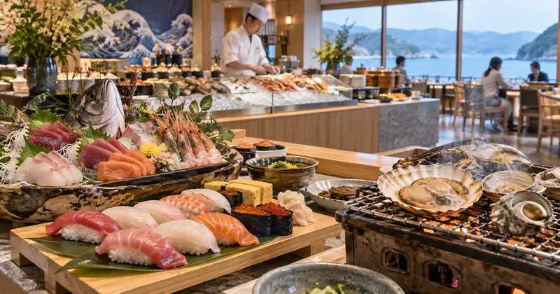 静岡の海鮮食べ放題ホテルで楽しむ浜焼きと寿司