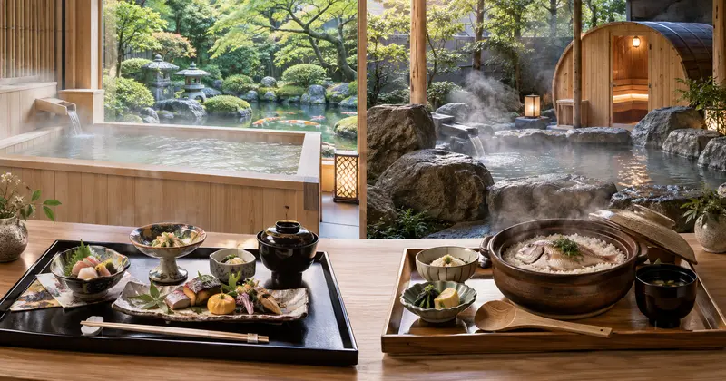 たちばなやと萬国屋の温泉・食事の違い