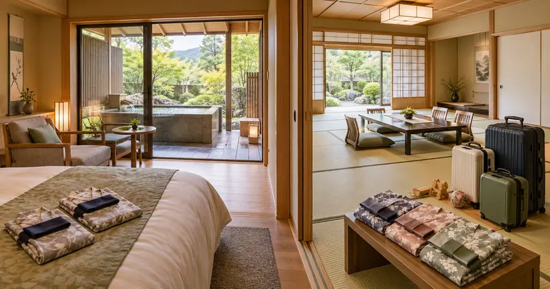 たちばなやと萬国屋の客室を夫婦・家族旅行向けに比較
