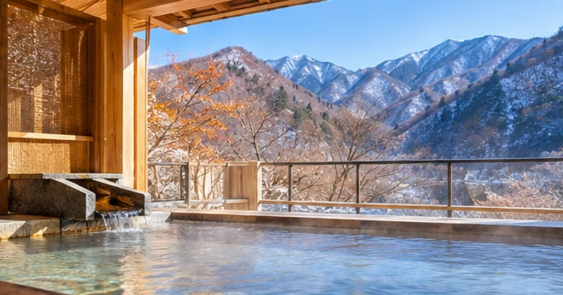 亀の井ホテル日光湯西川のオールインクルーシブと温泉を表現したイメージ