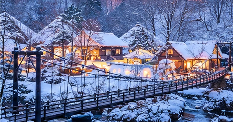 亀の井ホテル日光湯西川の口コミと宿選びのポイントをまとめた湯西川温泉の冬景色イメージ