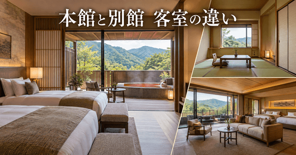 天地の宿 奥の細道の本館と別館の客室の違い