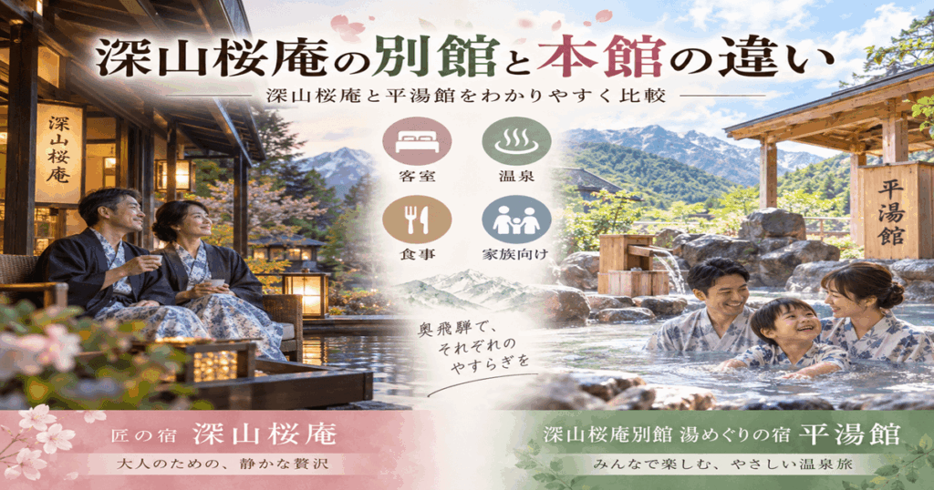 深山桜庵の別館と本館の違い