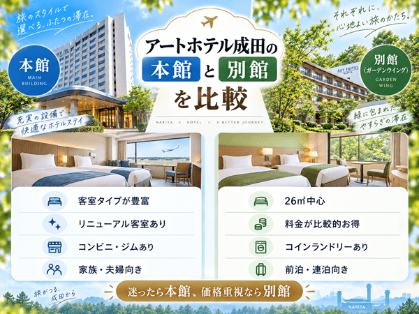 アートホテル成田の本館と別館を比較