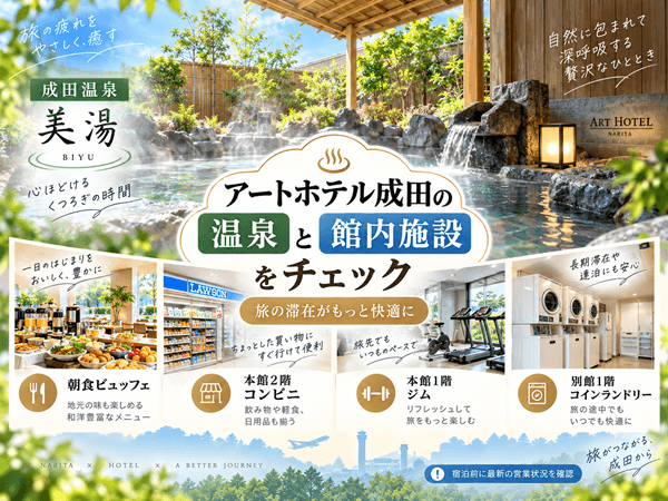 アートホテル成田の温泉と館内施設