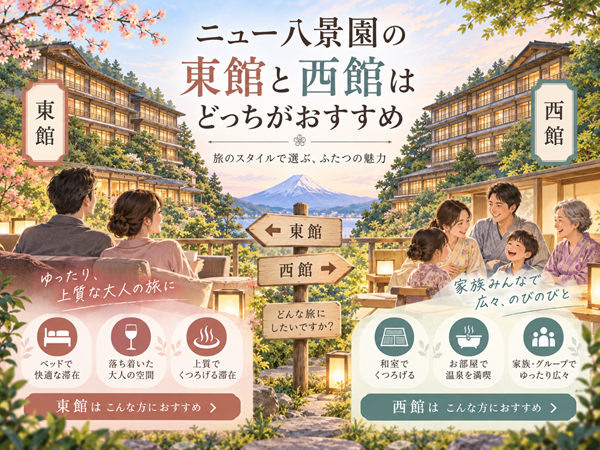 ニュー八景園の東館と西館はどっちがおすすめ