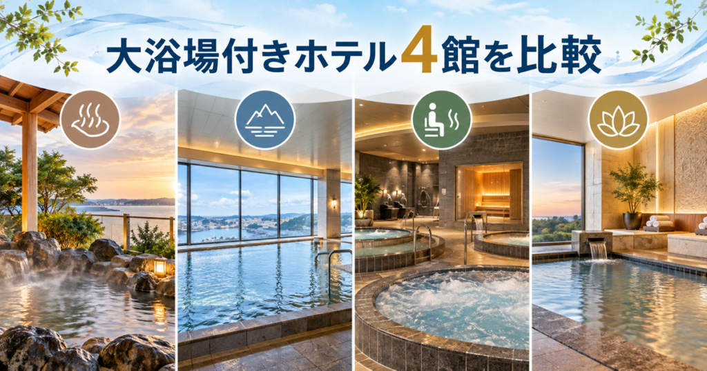 ディズニー周辺の大浴場付きホテルを比較