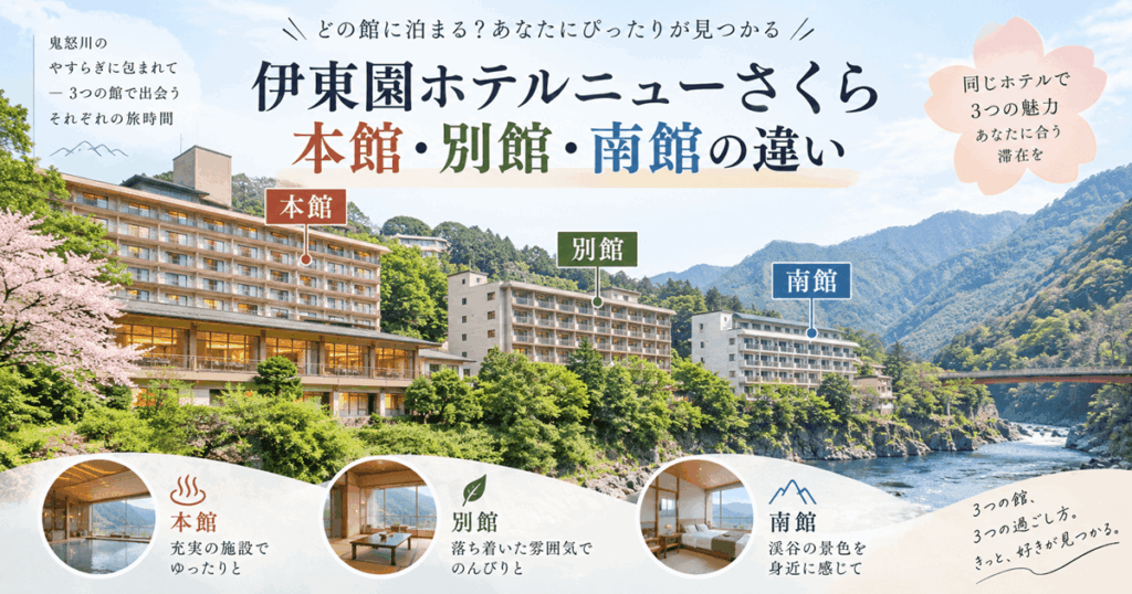 伊東園ホテルニューさくら本館・別館・南館の違い