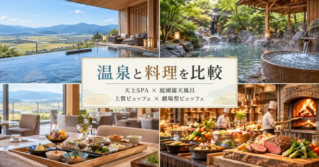 グランディア芳泉と清風荘の温泉と露天風呂の違い