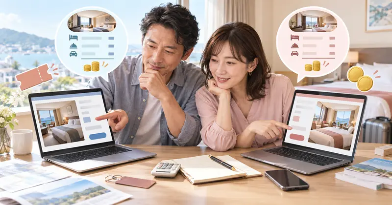 一休と楽天トラベルの実質料金を比較する方法