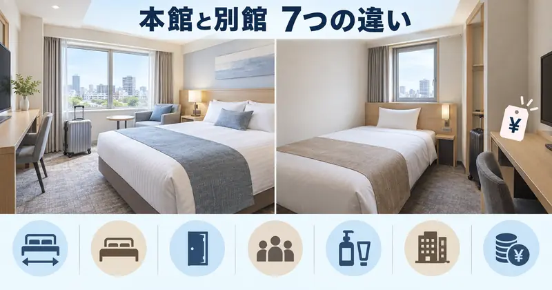 サニーストンホテル本館と別館の7つの違い