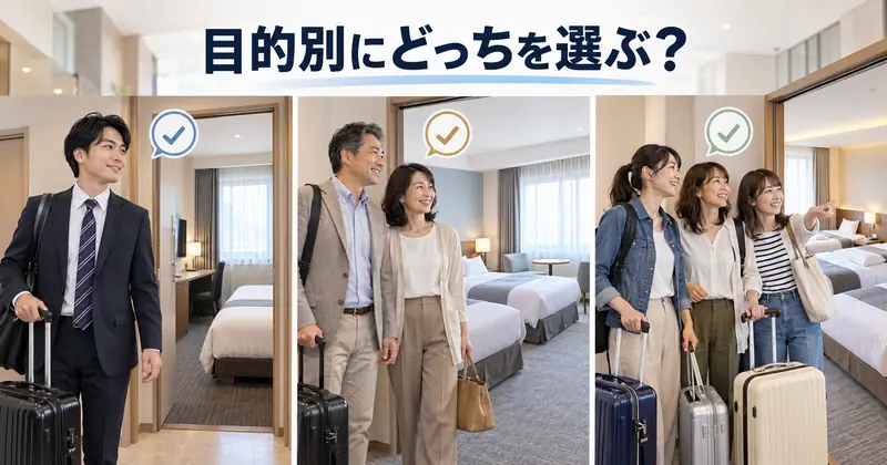 サニーストンホテル本館と別館の目的別おすすめ