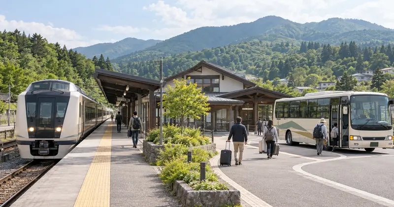 特急から路線バスへ乗り換えて草津温泉へ向かう方法