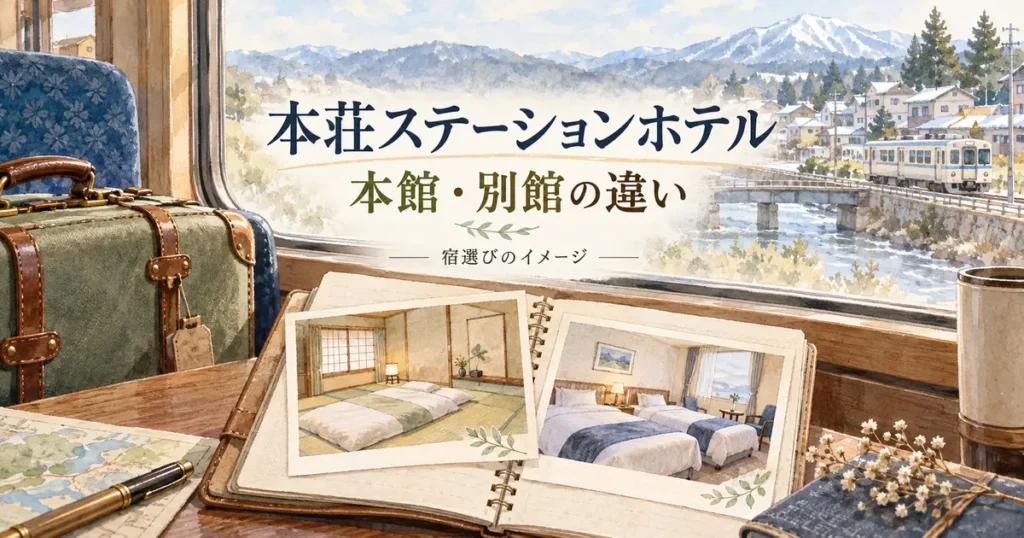 本荘ステーションホテルの本館と別館の違いを和室と洋室で考える宿選びのイメージ
