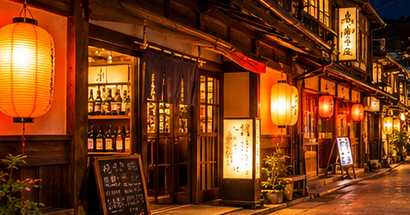 草津温泉で素泊まりして夜の居酒屋や外食を楽しむ温泉街のイメージ画像