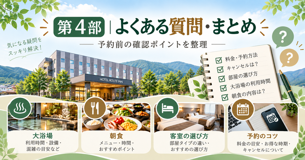 ホテルルートイン関の本館と別館のおすすめをまとめた案内図